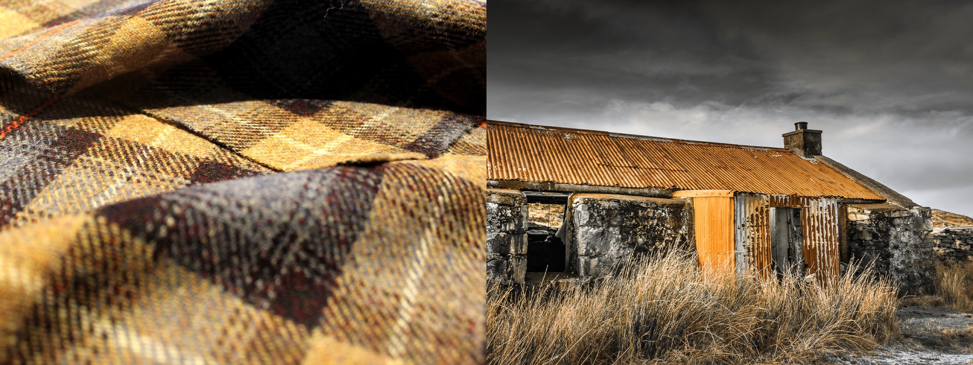 Harris tweed abandoned building