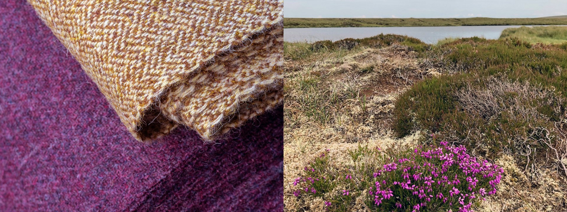 Harris tweed colour match purple heather