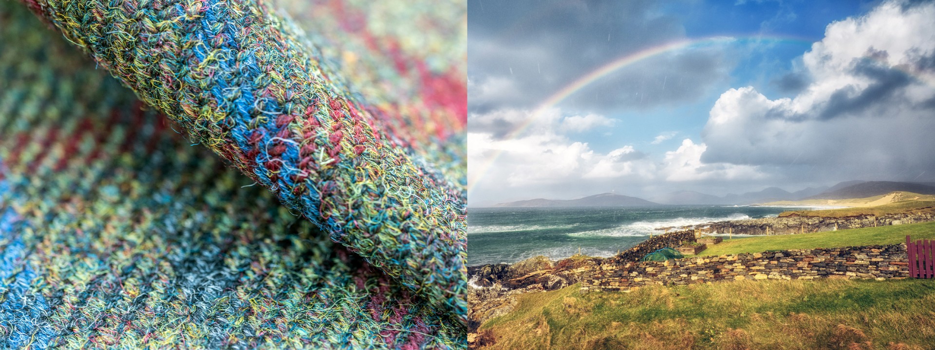 Harris tweed colours contours hills