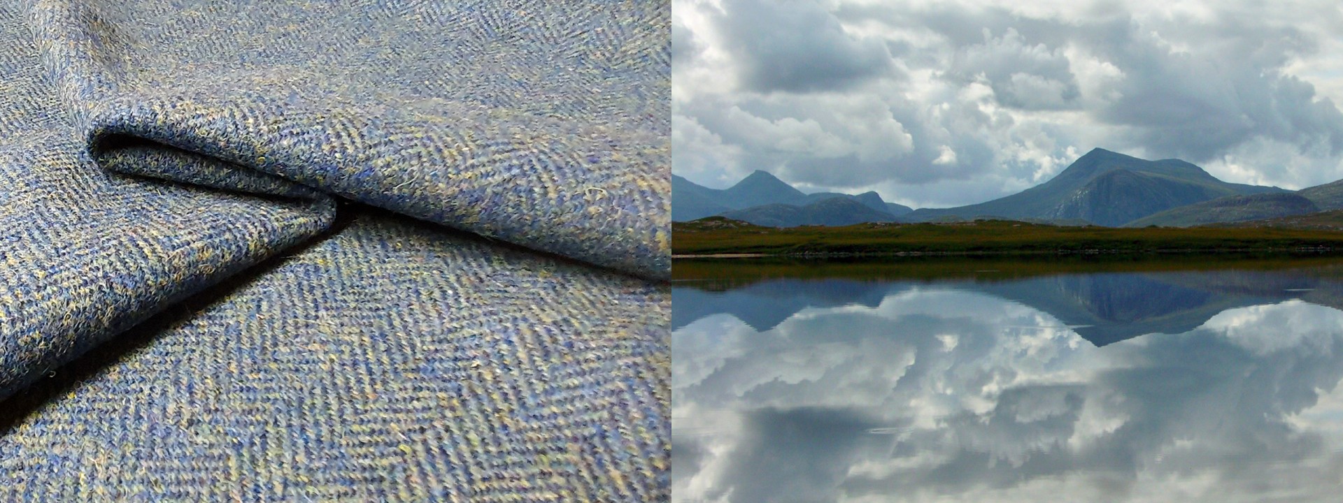 Harris tweed fabric reflection landscape